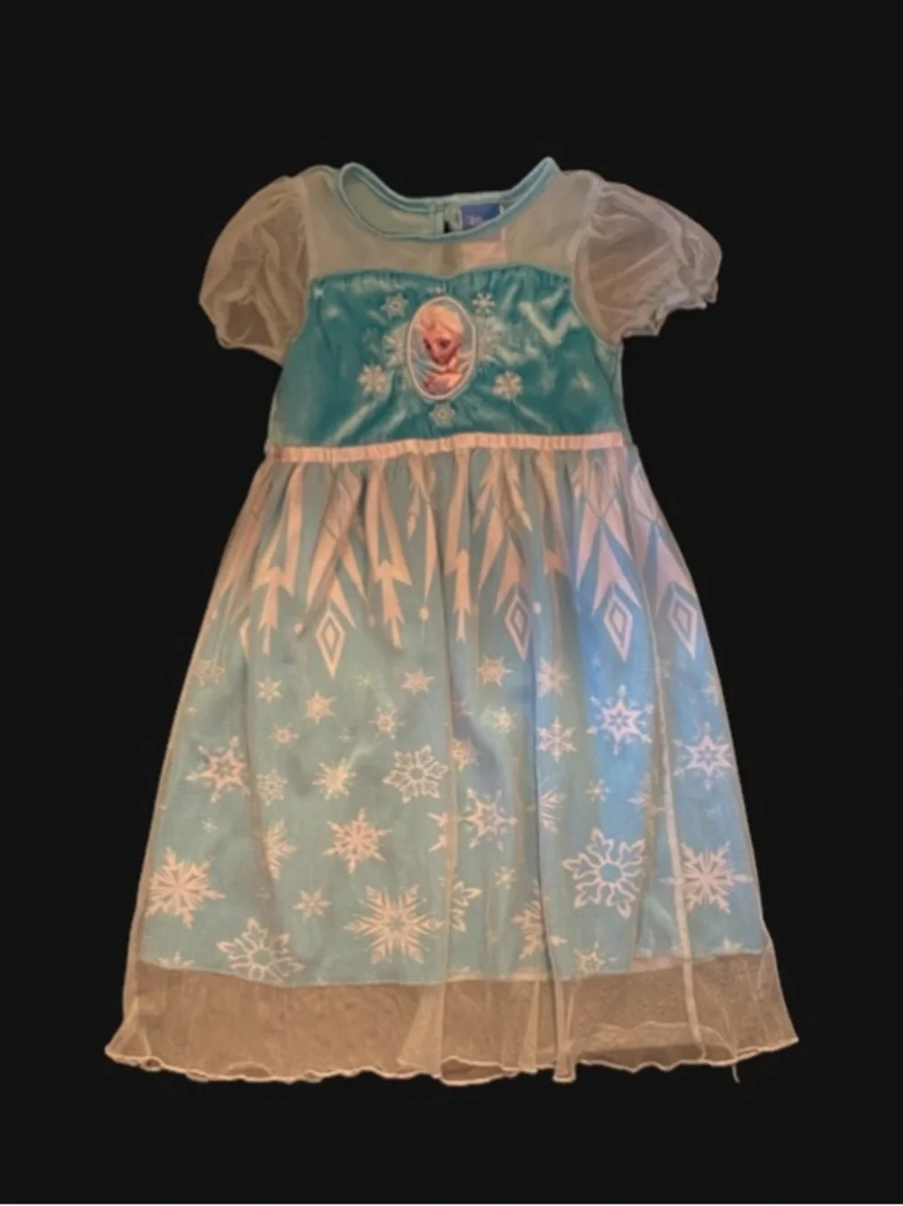 Disney Frozen Light Blue and White Elsa Nightgown Pajama Dress